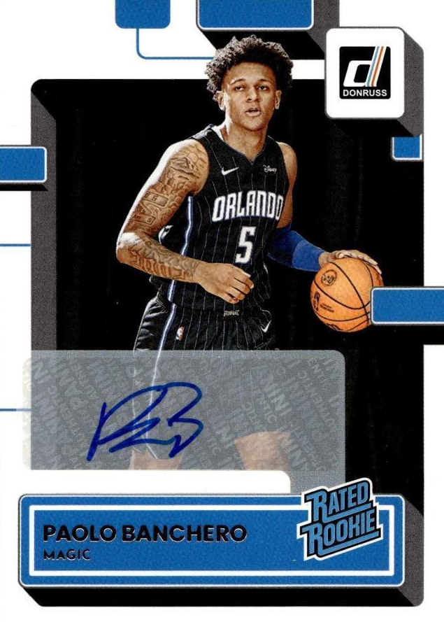 Paolo Banchero 2022 Donruss #201 Rated Rookie Signatures