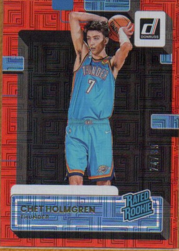 Chet Holmgren 2022 Donruss #202 Choice Red /99 Rookie SGC 9.5