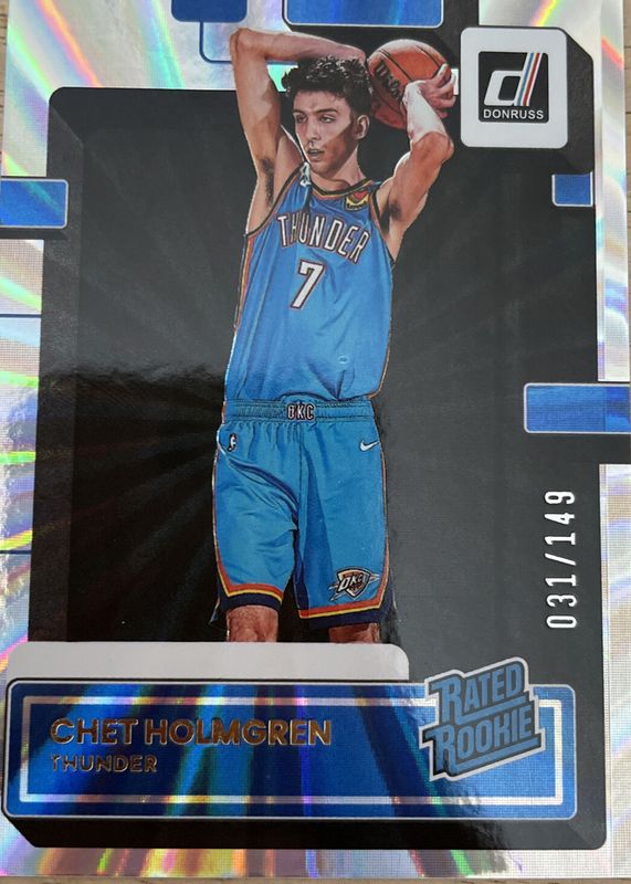 Chet Holmgren 2022 Donruss #202 Holo Laser /149 Rookie RAW