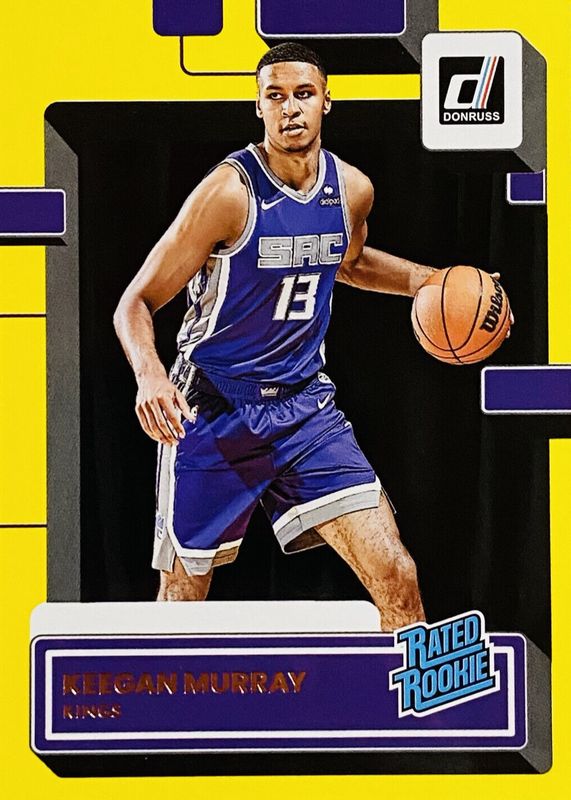 Keegan Murray 2022 Donruss #204 Yellow Flood Rookie SGC 9.5