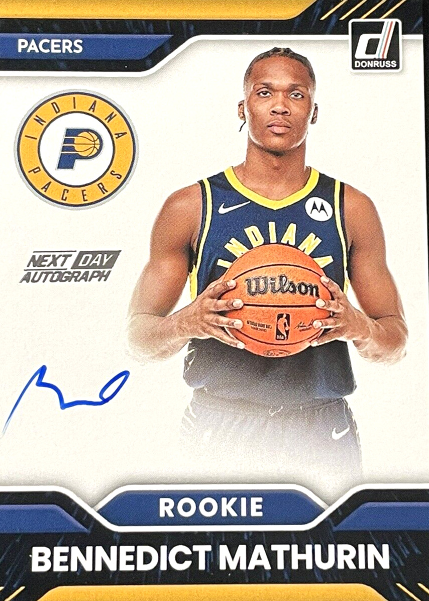 Bennedict Mathurin 2022 Donruss #ND-BMP Next Day Autographs Price 