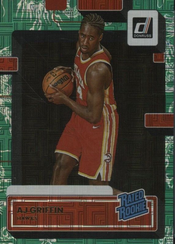 AJ Griffin 2022 Donruss #216 Choice Dragon /(SSP) Rookie RAW