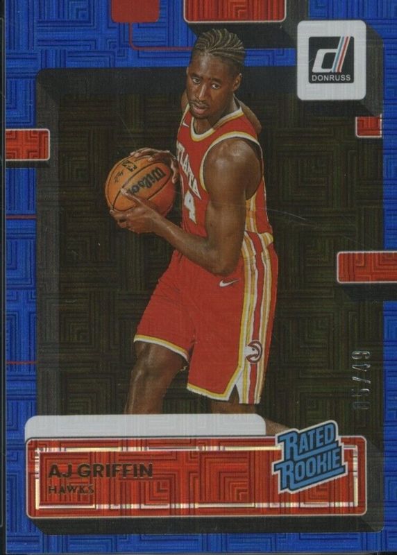 AJ Griffin 2022 Donruss #216 Choice Blue /49 Rookie RAW