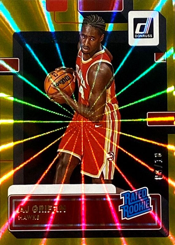 AJ Griffin 2022 Donruss #216 Holo Gold Laser /10 Rookie RAW