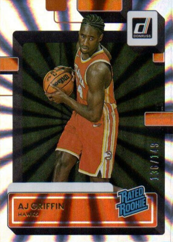 AJ Griffin 2022 Donruss #216 Holo Laser /149 Rookie RAW