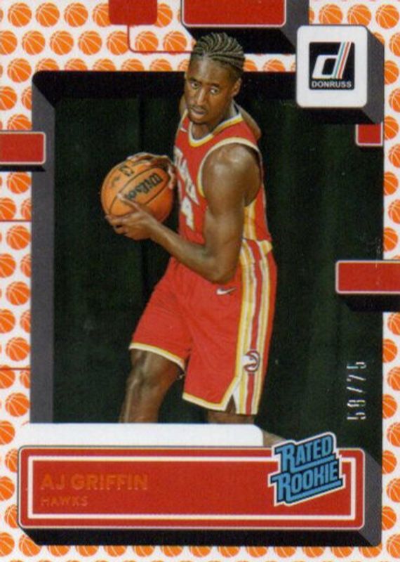 AJ Griffin 2022 Donruss #216 Basketball /75 Rookie RAW