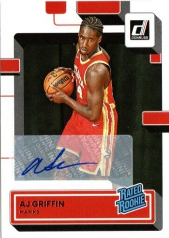 AJ Griffin 2022 Donruss #216 Rated Rookie Signatures RAW