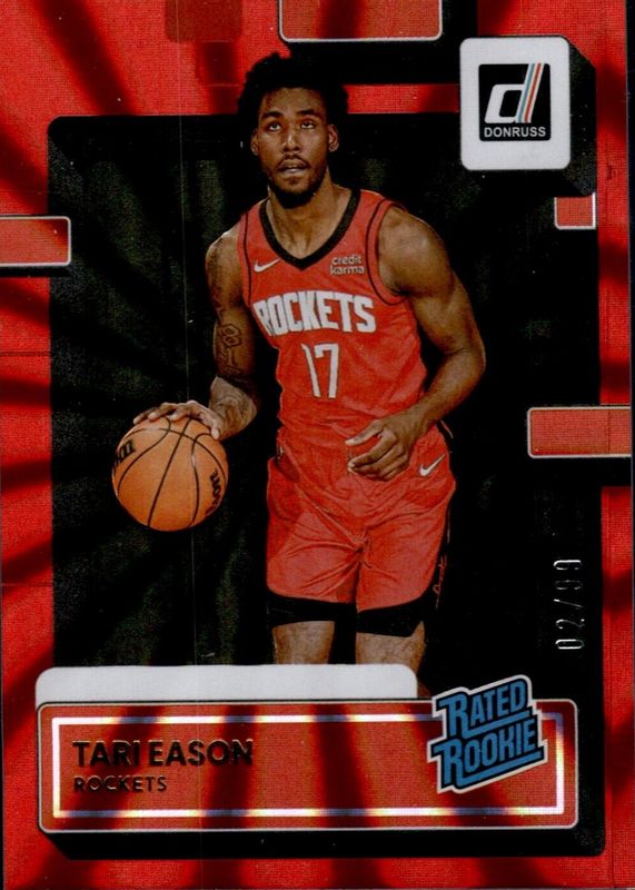 Tari Eason 2022 Donruss #217 Holo Red Laser /99 Rookie PSA 10