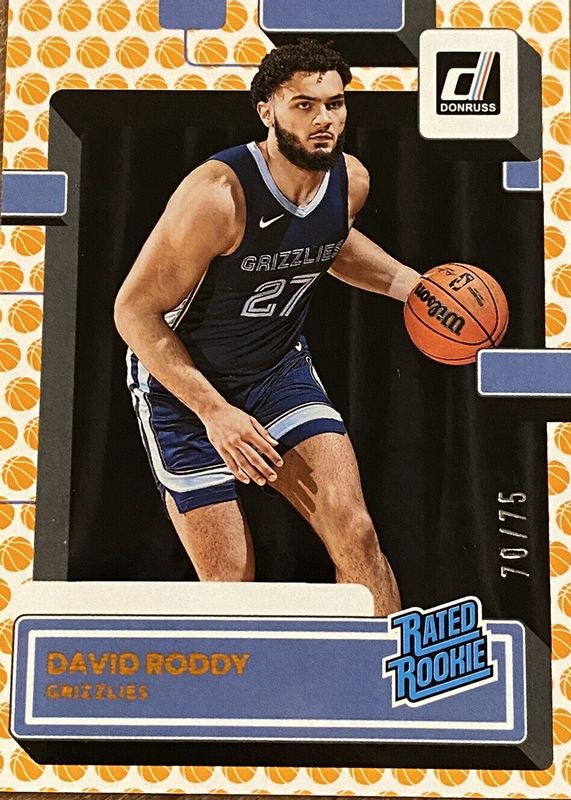 David Roddy 2022 Donruss #223 Basketball /75 Rookie BGS 9.5