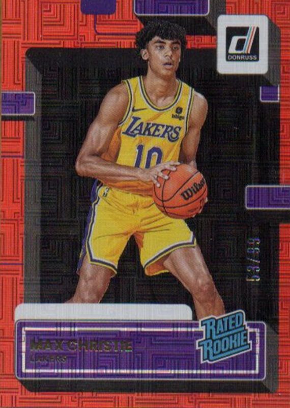 Max Christie 2022 Donruss #234 Choice Red /99 Rookie RAW