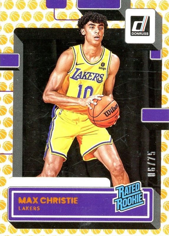 Max Christie 2022 Donruss #234 Basketball /75 Rookie SGC 10