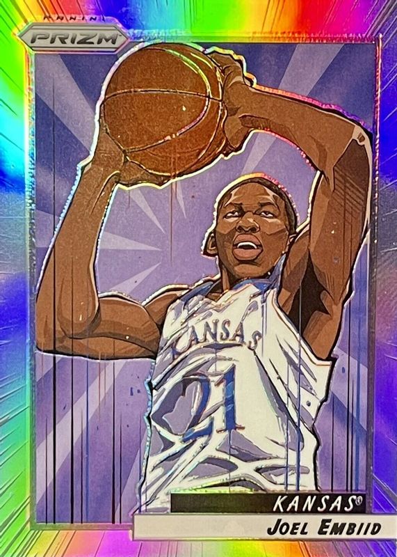 Joel Embiid 2022 Prizm Draft Picks #MAN-JE Manga /(SSP) PSA 9