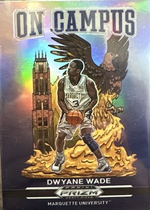 Dwyane Wade 2022 Prizm Draft Picks #OC-DW On Campus /(SSP) RAW