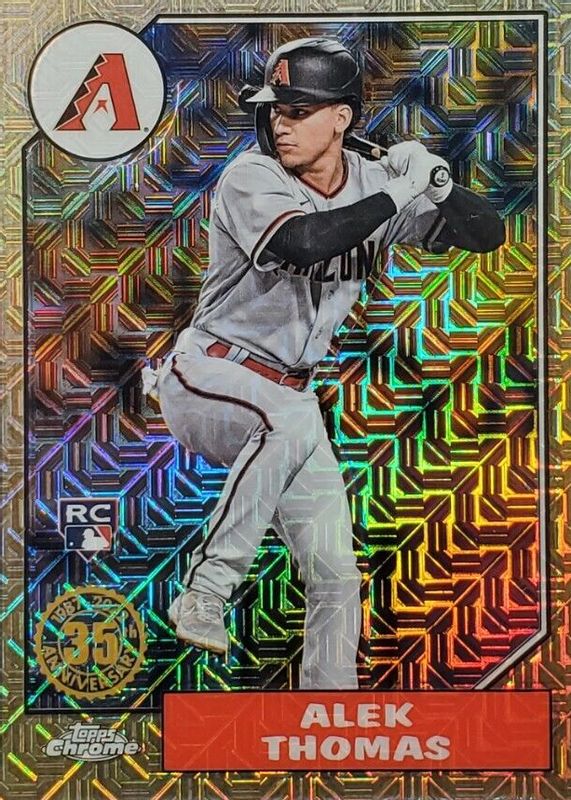 Alek Thomas 2022 Topps Update Silver Pack #T87C-67 1987 Chrome Rookie SGC 9.5