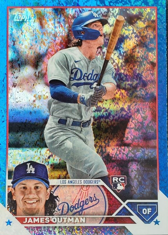 James Outman 2023 Topps #395 Blue Foil /999 Rookie RAW