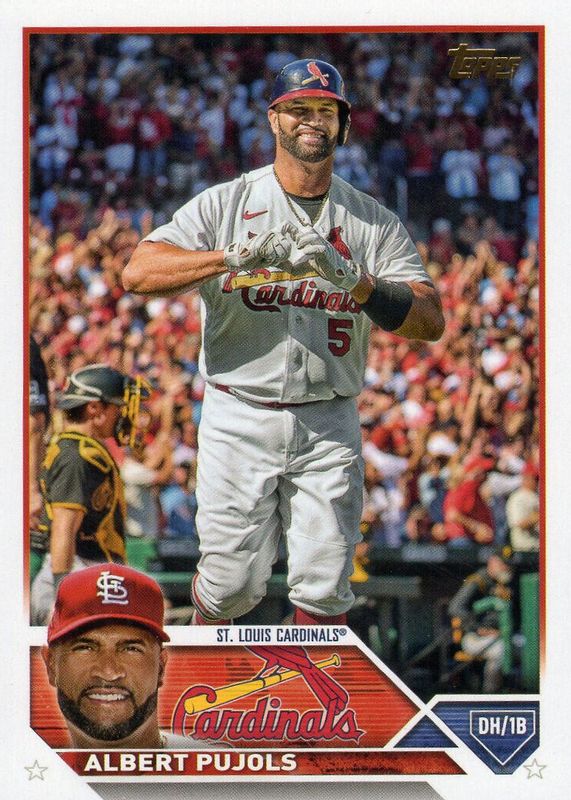 Albert Pujols 2023 Topps #5 Golden Mirror Image Variation /(SSP) PSA 10