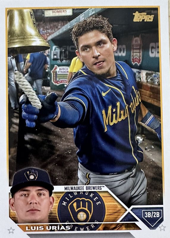 Luis Urias 2023 Topps #322 Golden Mirror Image Variation /(SSP) BGS 9