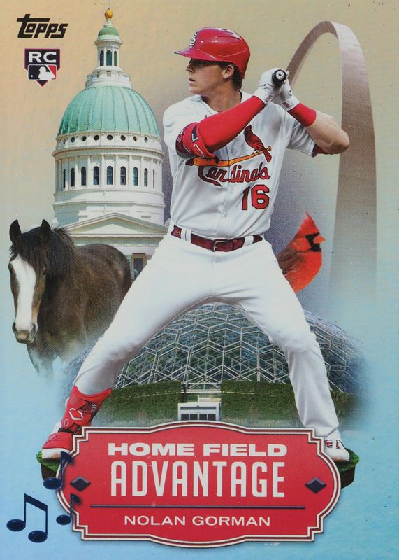 Nolan Gorman 2023 Topps #HA-1 Home Field Advantage /(SSP) Rookie RAW