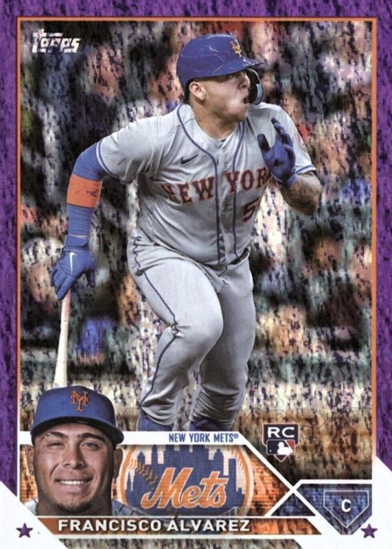 Francisco Alvarez 2023 Topps #644 Purple Foil /799 Rookie RAW