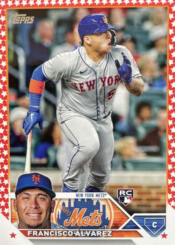 Francisco Alvarez 2023 Topps #644 Independence Day /76 Rookie RAW