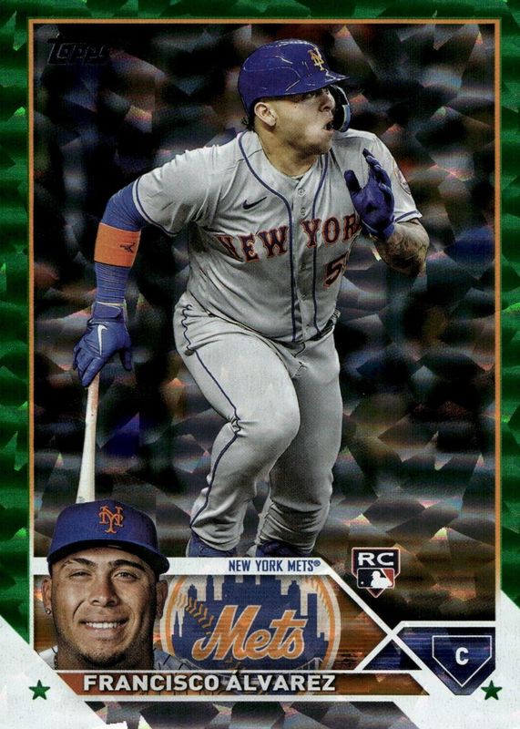 Francisco Alvarez 2023 Topps #644 Green Foil /499 Rookie SGC 9