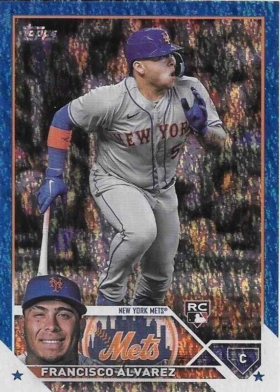 Francisco Alvarez 2023 Topps #644 Blue Foil /999 Rookie PSA 9