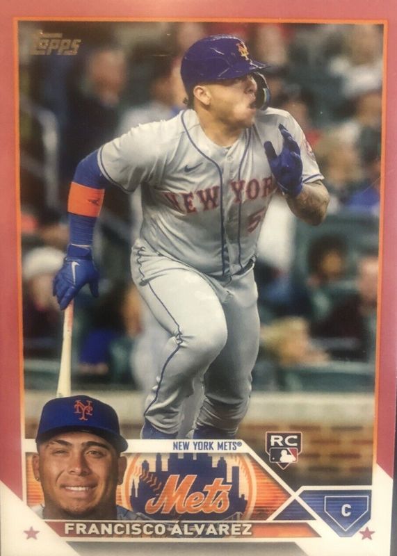 Francisco Alvarez 2023 Topps #644 Mother's Day Hot Pink /50 Rookie RAW