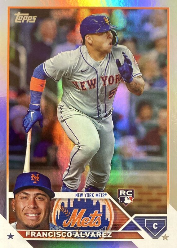 Francisco Alvarez 2023 Topps #644 Rainbow Foil Rookie RAW