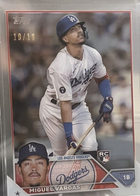 Miguel Vargas 2023 Topps #163 Clear /10 Rookie RAW