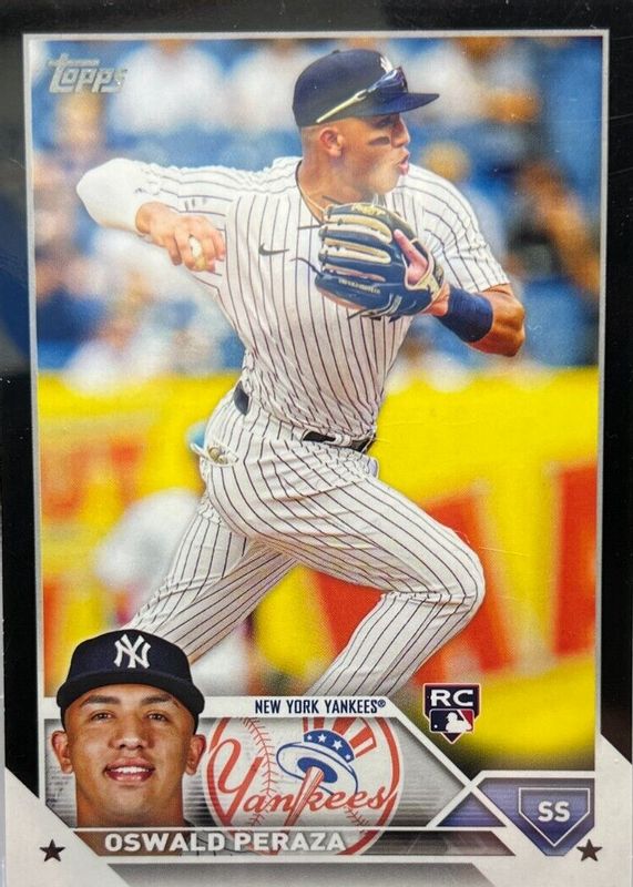 Oswald Peraza 2023 Topps #94 Black /72 Rookie SGC 9.5