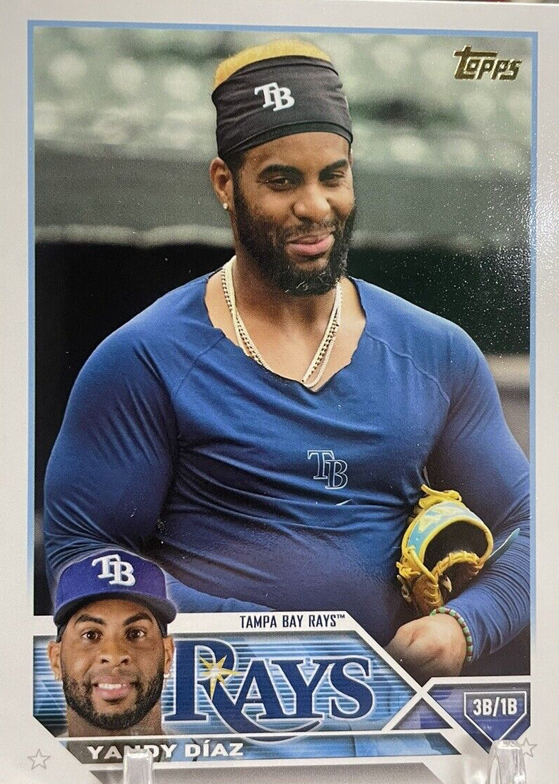 Yandy Diaz 2023 Topps #227 Golden Mirror Image Variation /(SSP