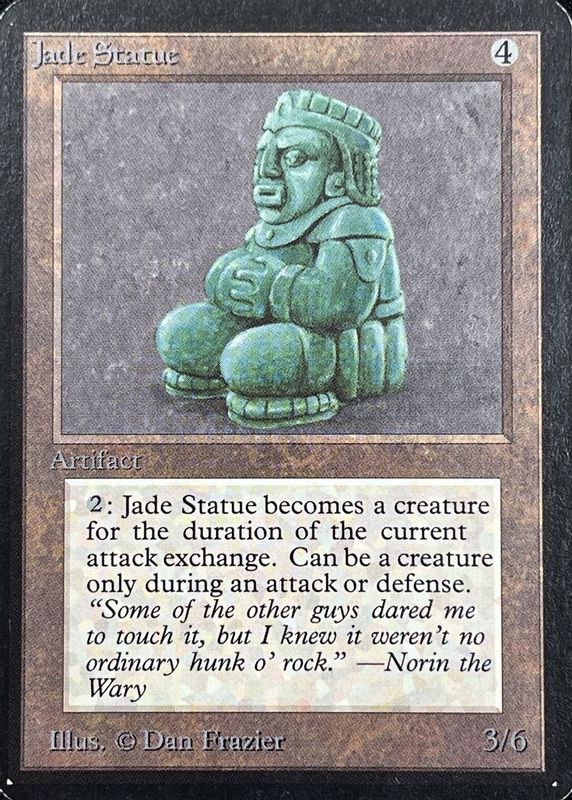 Jade Statue 1993 Alpha Edition Base BGS 6