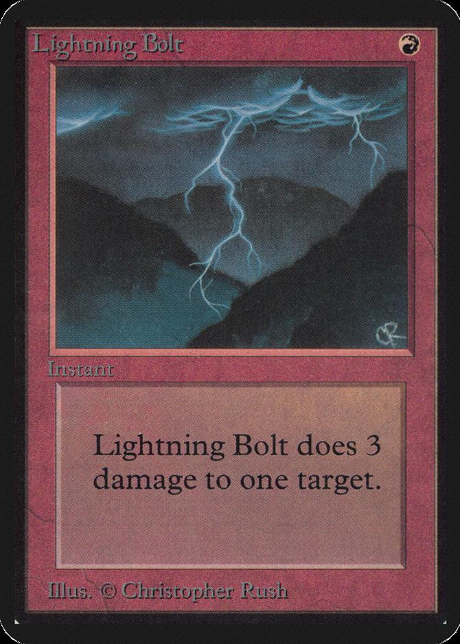 ぱ*️様 MTG Alpha Lightning Bolt 1993年 22年個 Lightning Bolt 1993 Alpha Edition Base Price Guide - Sports Card