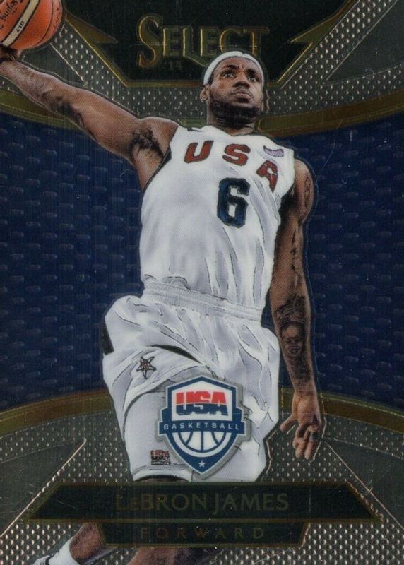 LeBron James 2014 Select #212 Courtside (Team USA) RAW