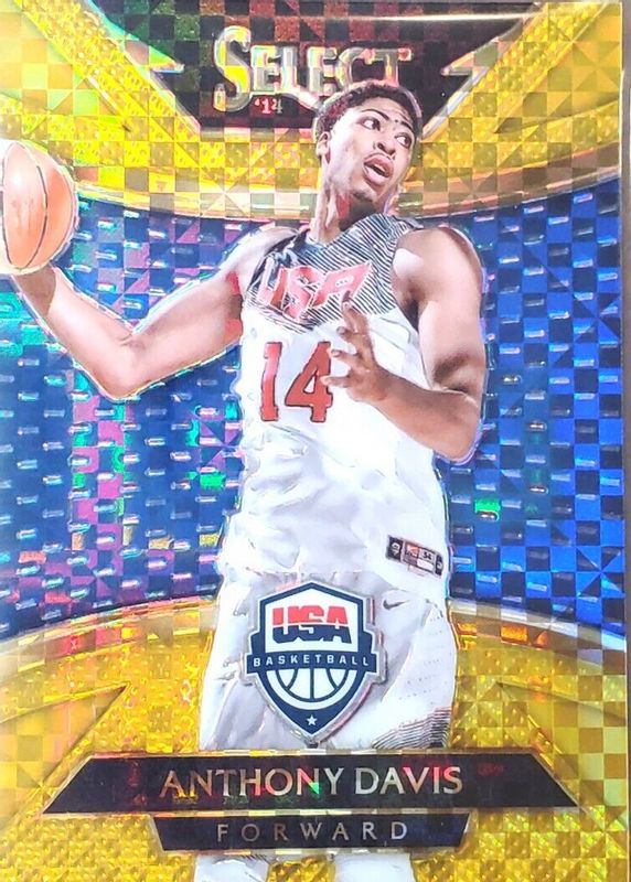 Anthony Davis 2014 Select #217 Courtside Gold /10 (Team USA) SGC 9.5