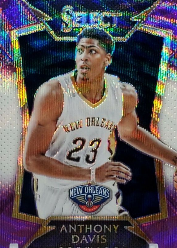 Anthony Davis 2014 Select #15 Concourse Purple & White PSA 9