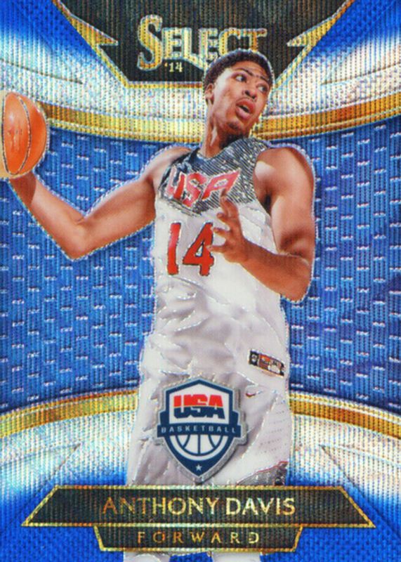 Anthony Davis 2014 Select #217 Courtside Blue & Silver (Team USA) PSA 10