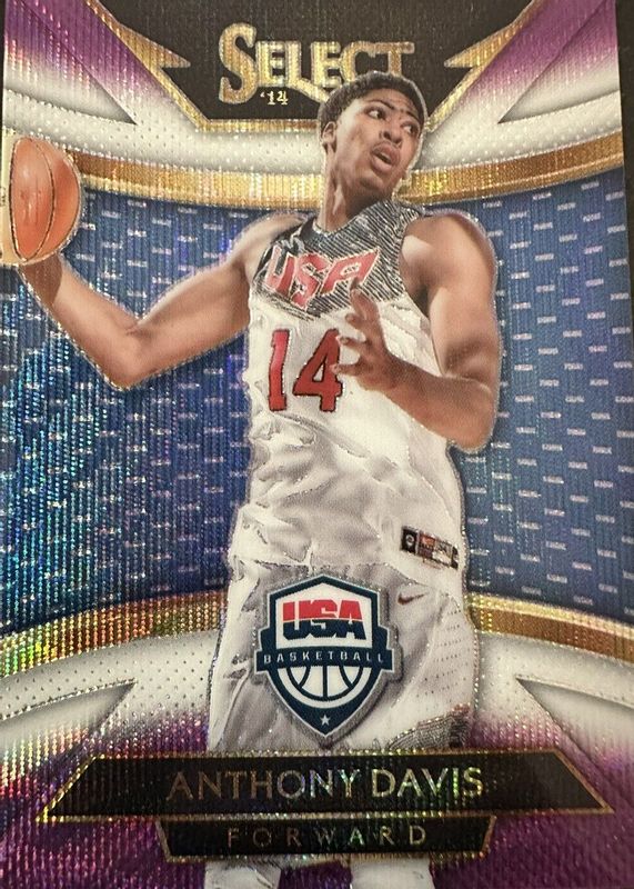 Anthony Davis 2014 Select #217 Courtside Purple & White (Team USA) BGS 9