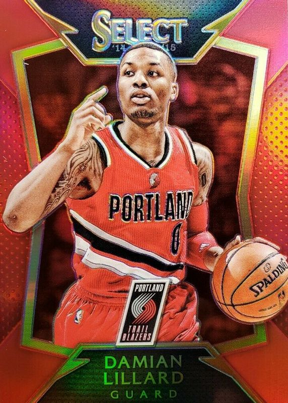 Damian Lillard 2014 Select #14 Concourse Red /149 RAW