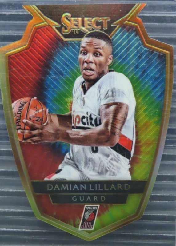 Damian Lillard 2014 Select #143 Premier Level Tie-Dye Die-Cut /25 RAW