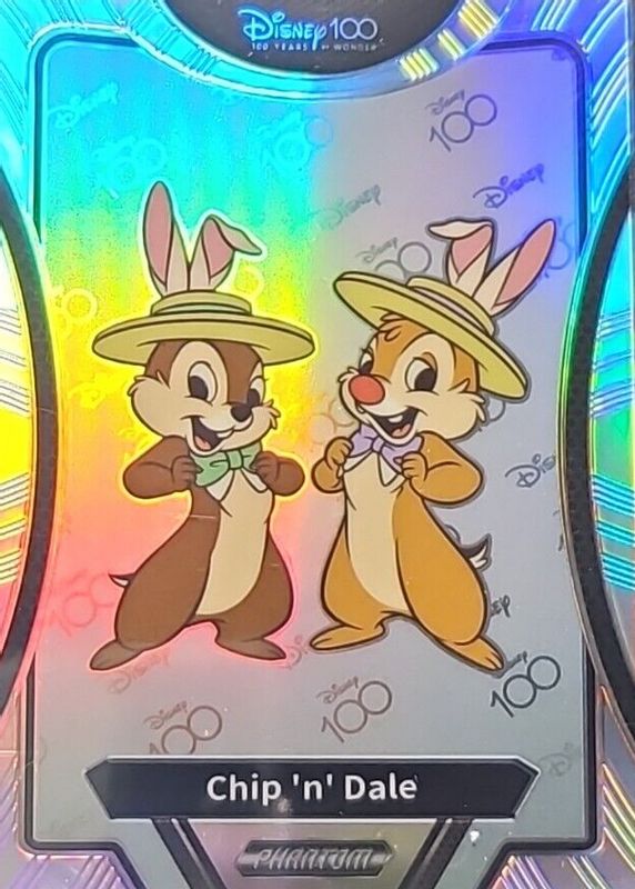 Chip n Dale 2023 Kakawow Phantom Disney 100 Years of Wonder #PD-I 7 Silver /(Est. Print Run 1,200) BGS 9