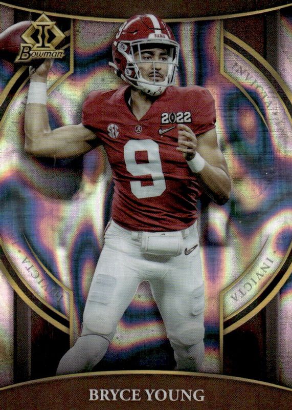 Bryce Young 2022 Bowman Chrome University #BI-1 Bowman Invicta - Lava Refractor /150 PSA 10