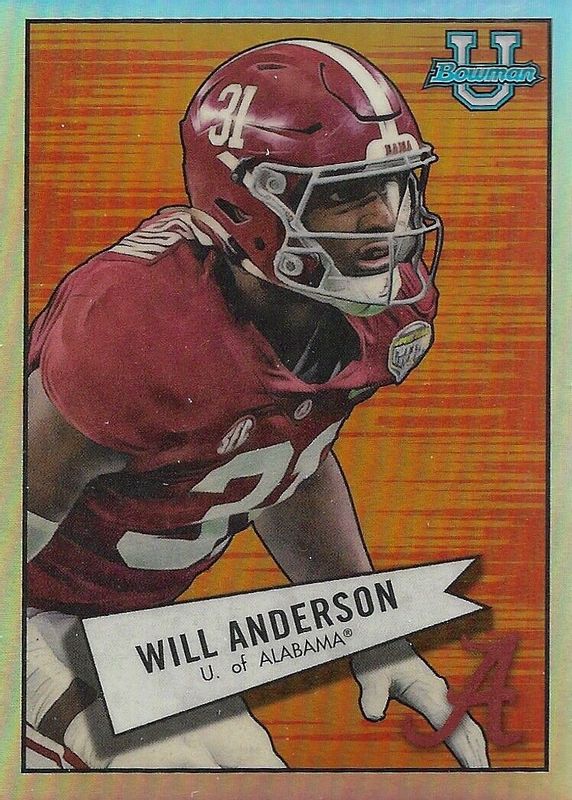 Will Anderson Jr. 2022 Bowman Chrome University #52BF-3 1952 Bowman PSA 10