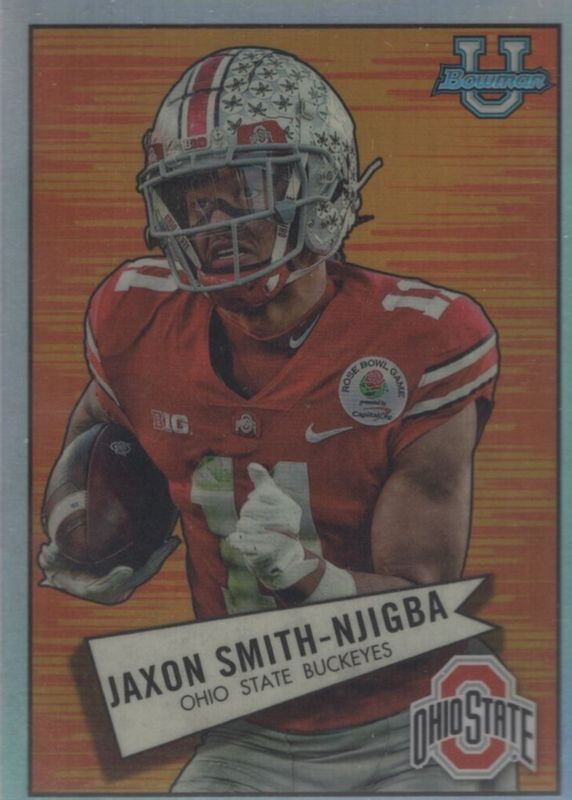 Jaxon Smith-Njigba 2022 Bowman Chrome University #52BF-11 1952 Bowman PSA 10