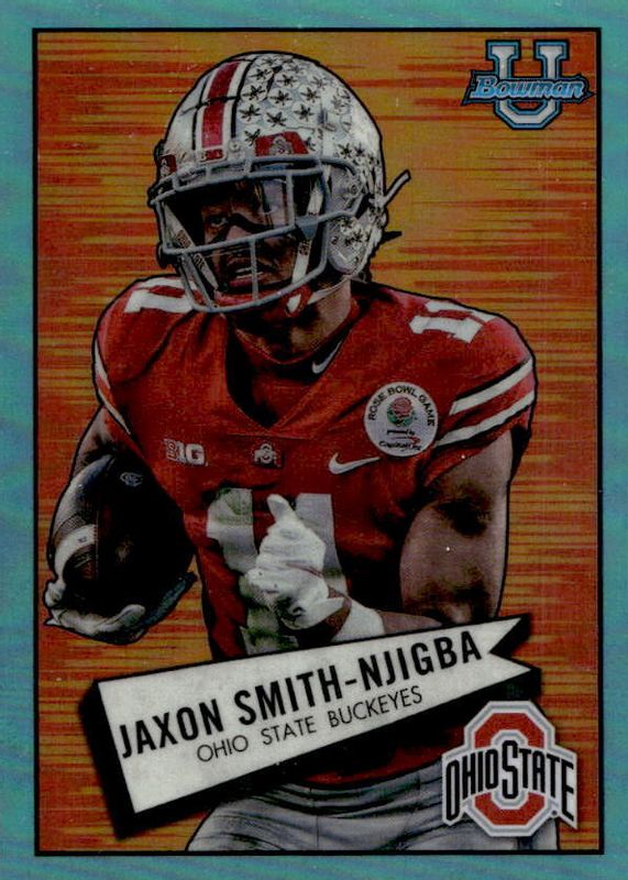 Jaxon Smith-Njigba 2022 Bowman Chrome University #52BF-11 1952 Bowman - Aqua Refractor /150 PSA 10