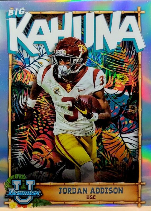 Jordan Addison 2022 Bowman Chrome University #TBK-12 The Big Kahuna PSA 10