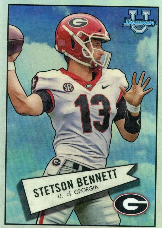 Stetson Bennett IV 2022 Bowman Chrome University #52BF-17 1952 Bowman PSA 10