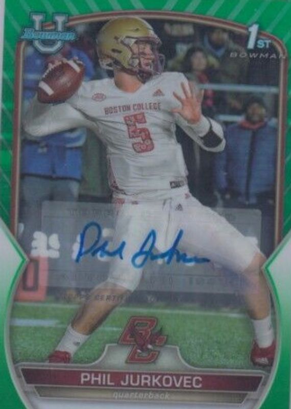 2022 Bowman Chrome University #35 Prospect Auto - Green Refractor /99 (1st)