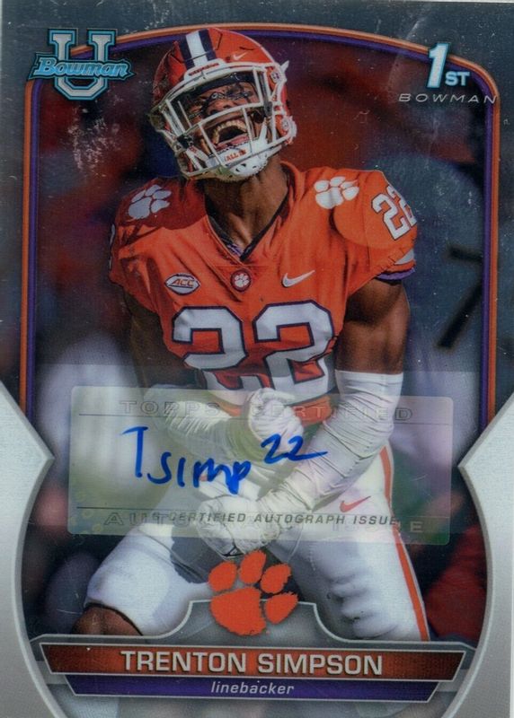 2022 Bowman Chrome University #45 Prospect Auto (1st)