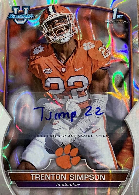 2022 Bowman Chrome University #45 Prospect Auto - Lava Refractor /199 (1st)